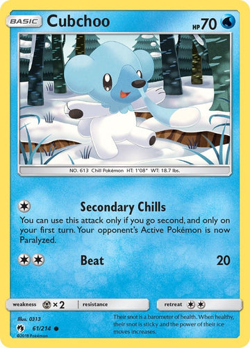 Cubchoo [61/214] [SM - Lost Thunder] Reverse Holofoil