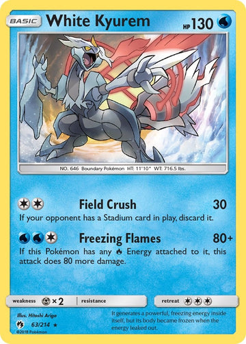 White Kyurem [63/214] [SM - Lost Thunder] Reverse Holofoil