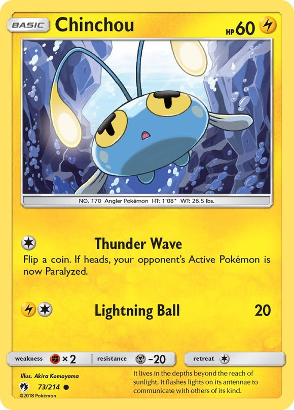 Chinchou [73/214] [SM - Lost Thunder] Reverse Holofoil