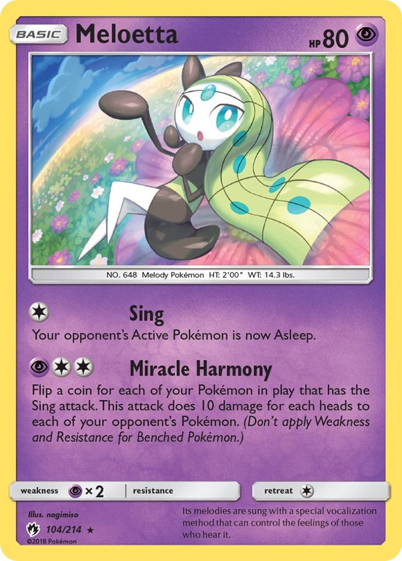 Meloetta [104/214] [SM - Lost Thunder] Reverse Holofoil