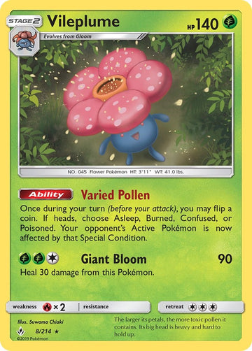Vileplume (008/214) [Sun & Moon: Unbroken Bonds]