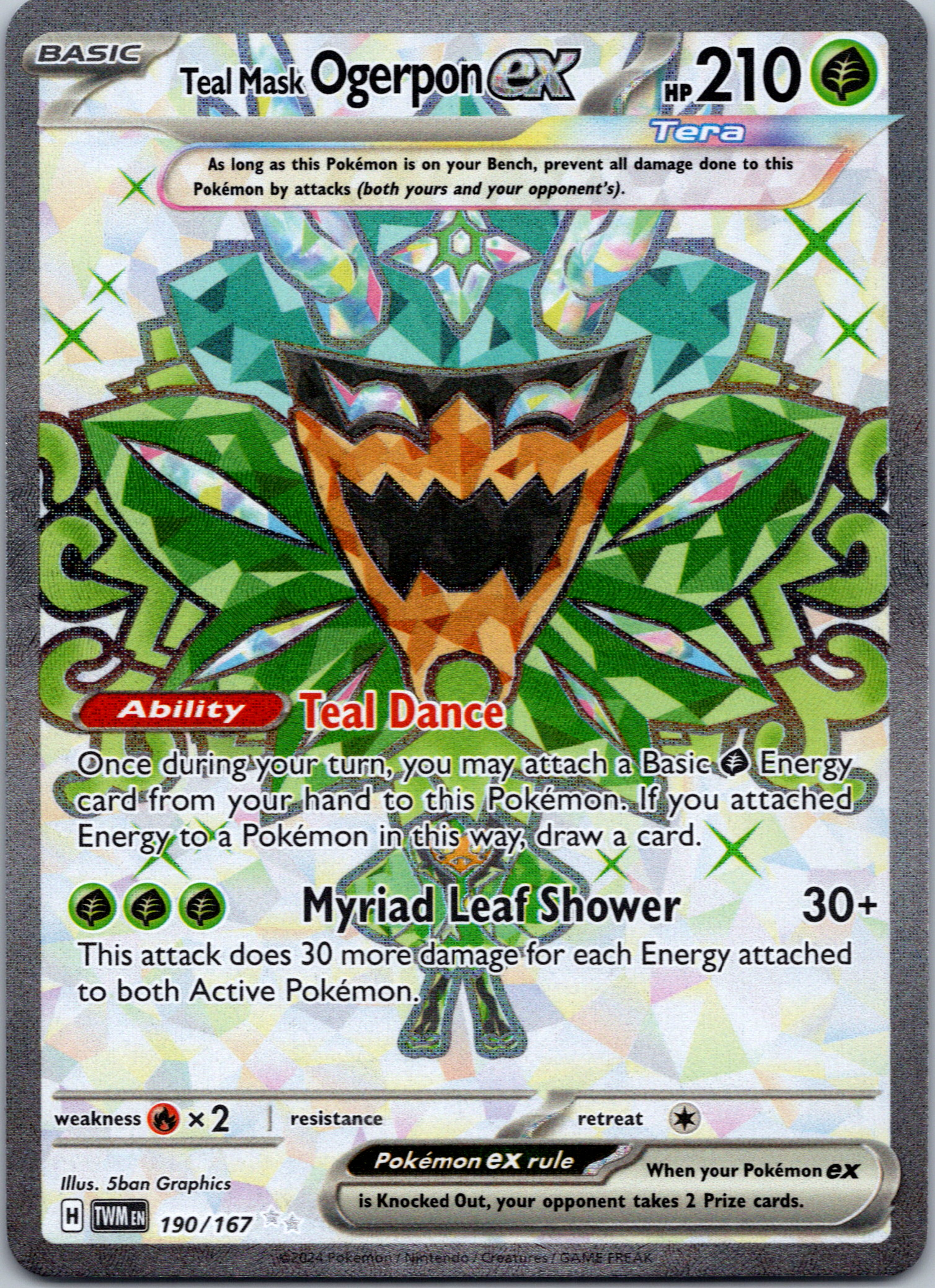 Teal Mask Ogerpon ex [190/167] - (Twilight Masquerade) Holofoil