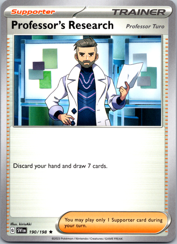 Professor's Research (Professor Turo) (190/198) [Scarlet & Violet: Base Set]