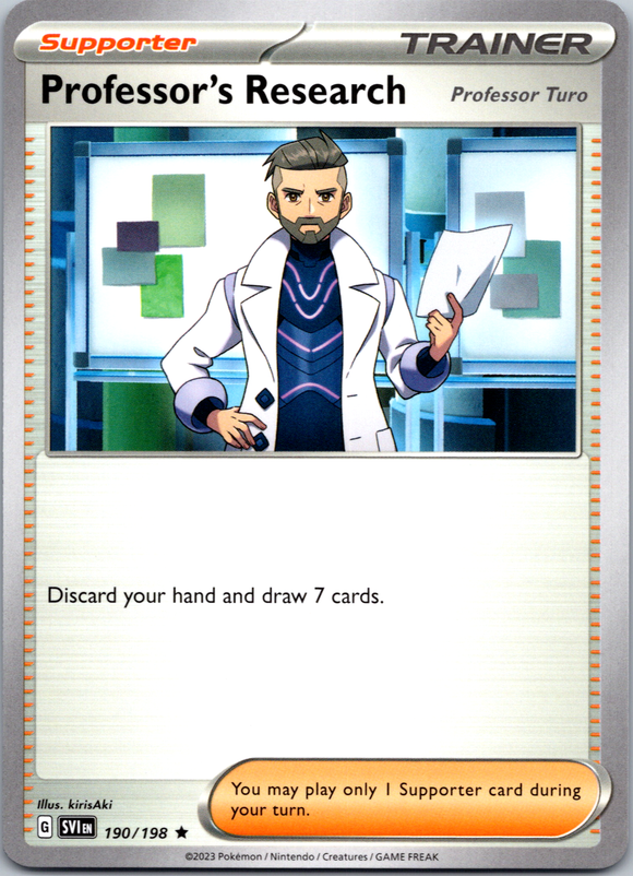 Professor's Research (Professor Turo) (190/198) [Scarlet & Violet: Base Set]