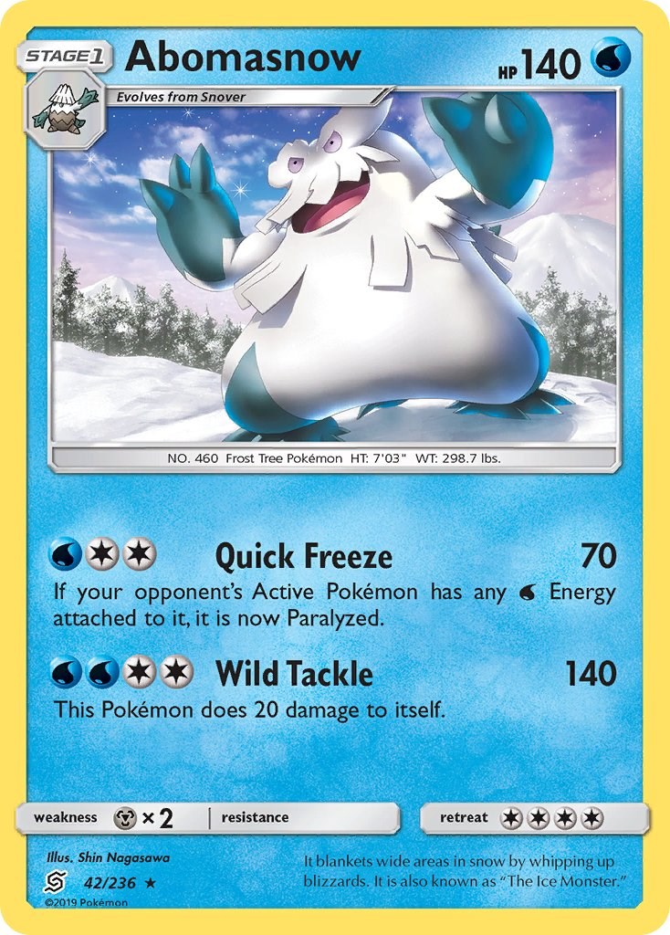 Abomasnow [42/236] [Unified Minds] Reverse Holofoil