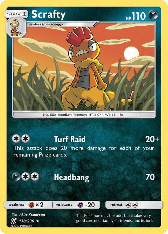 Scrafty [138/236] [Unified Minds] Reverse Holofoil