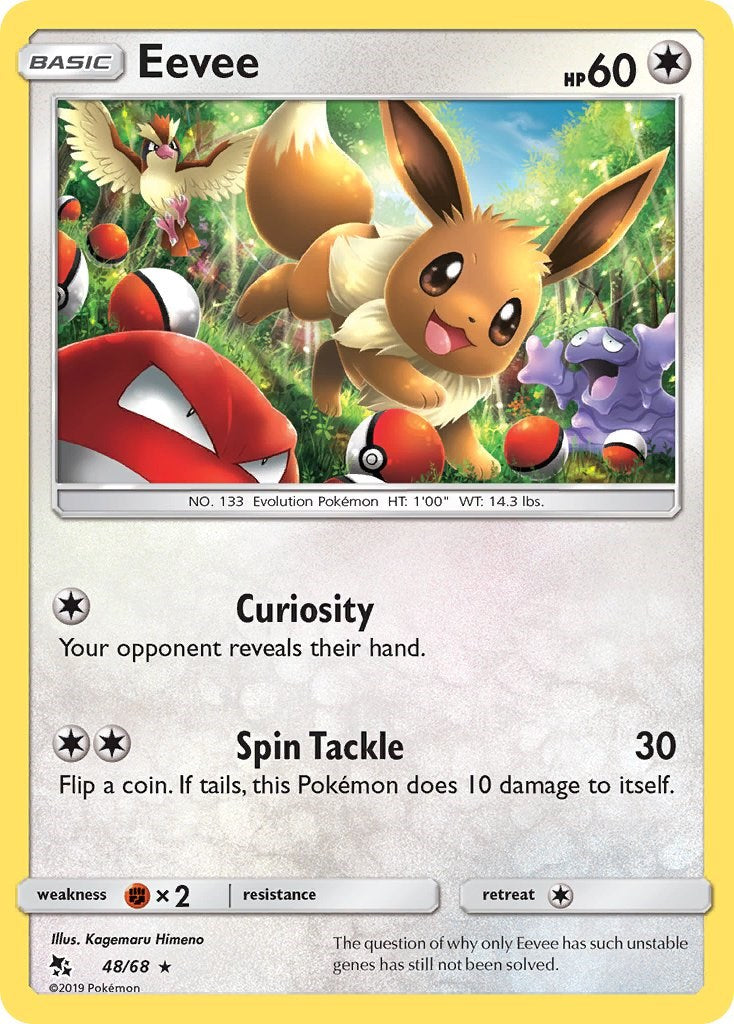 Eevee (48) [48/68] [Hidden Fates] Reverse Holofoil