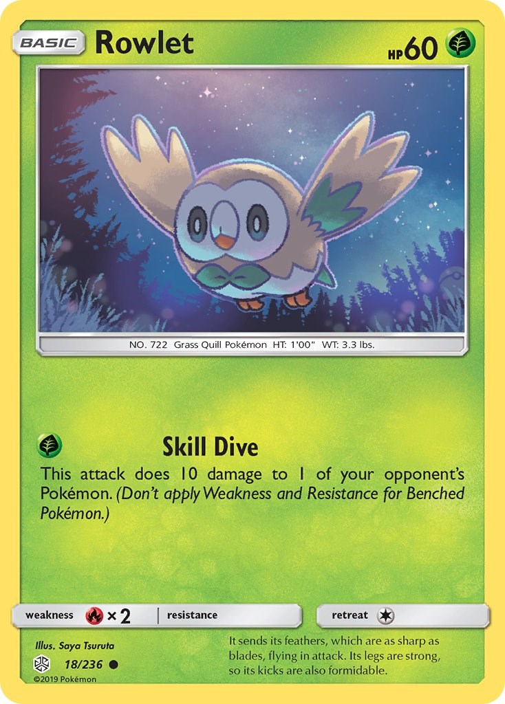 Rowlet - 18/236 [18/236] [SM - Cosmic Eclipse] Reverse Holofoil