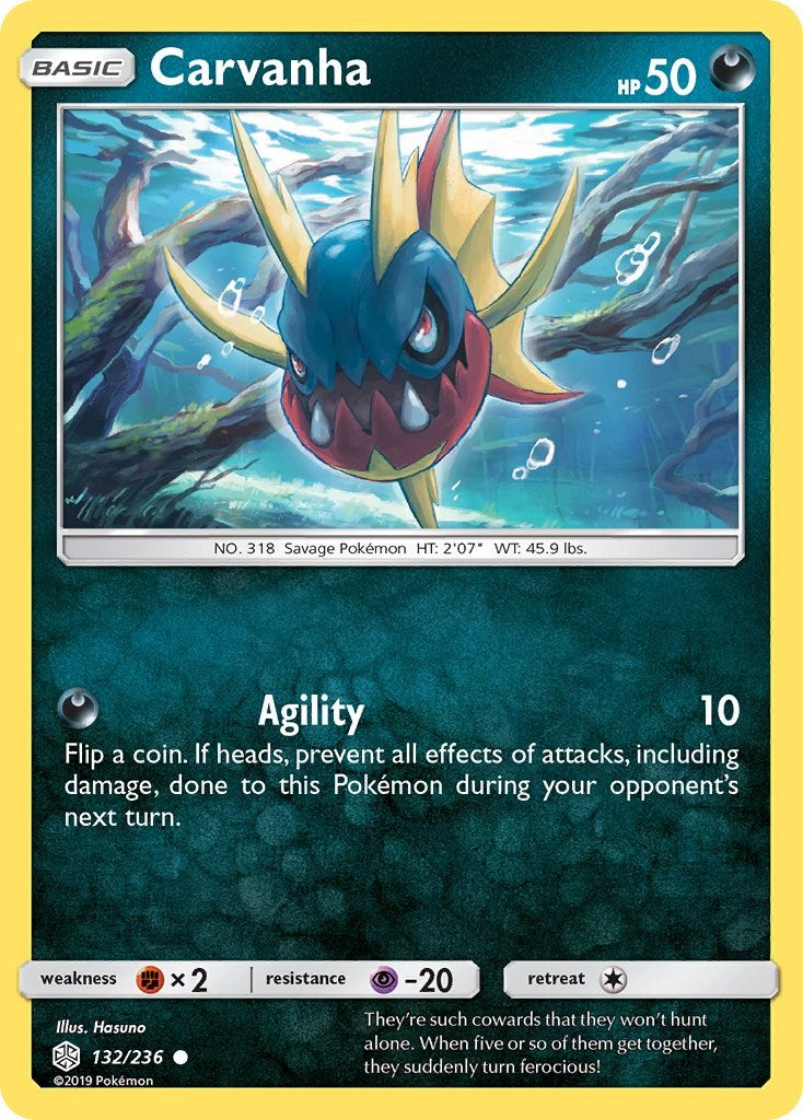 Carvanha [132/236] [SM - Cosmic Eclipse] Reverse Holofoil