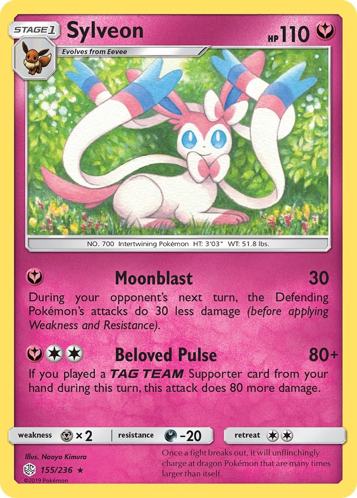 Sylveon [155/236] [SM - Cosmic Eclipse] Reverse Holofoil