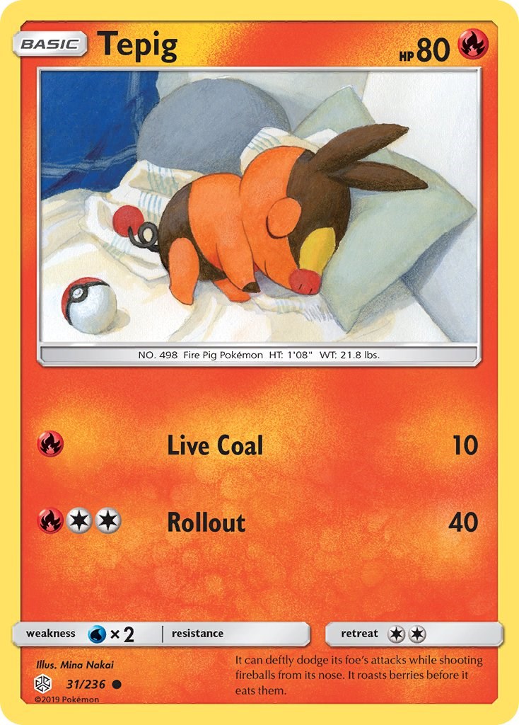 Tepig [31/236] [SM - Cosmic Eclipse] Reverse Holofoil