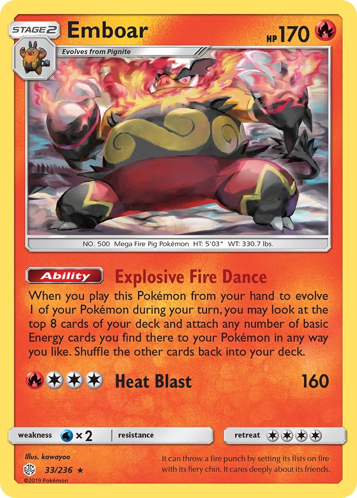 Emboar [33/236] [SM - Cosmic Eclipse] Reverse Holofoil