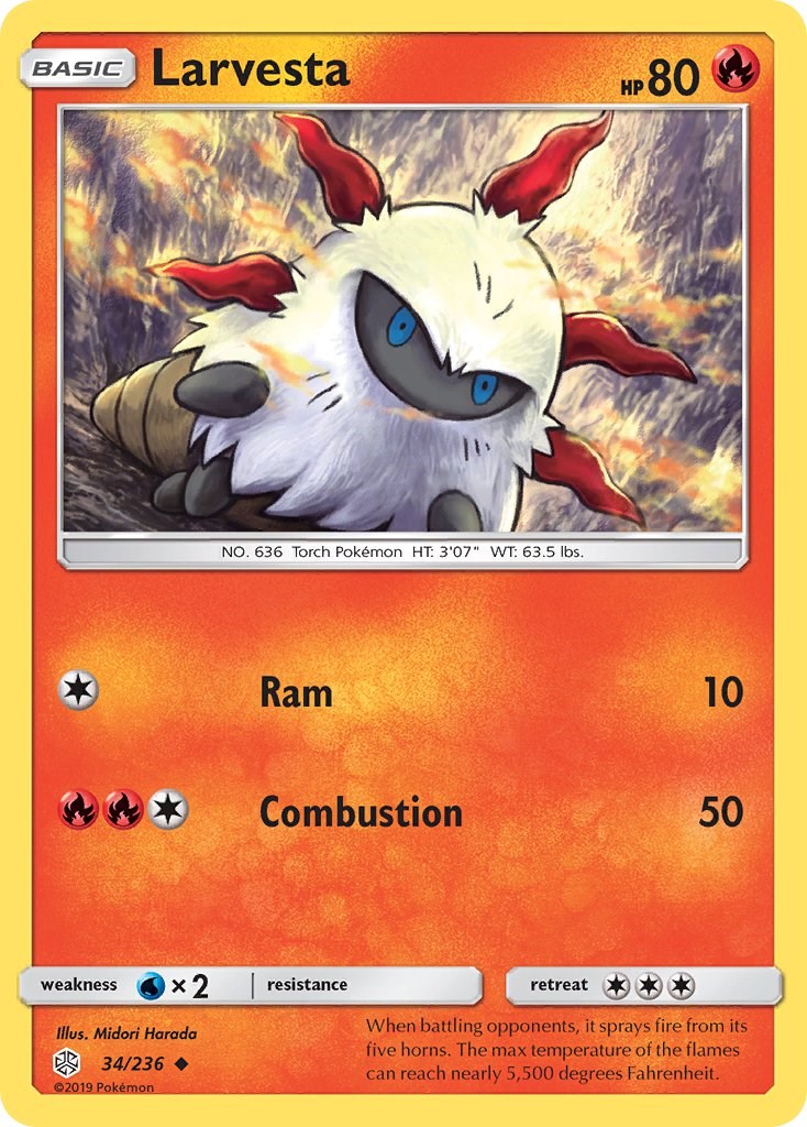 Larvesta [34/236] [SM - Cosmic Eclipse] Reverse Holofoil