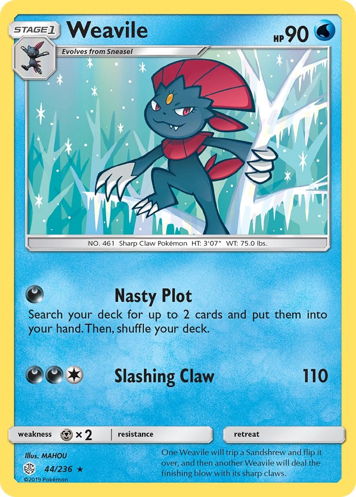 Weavile [44/236] [SM - Cosmic Eclipse] Reverse Holofoil