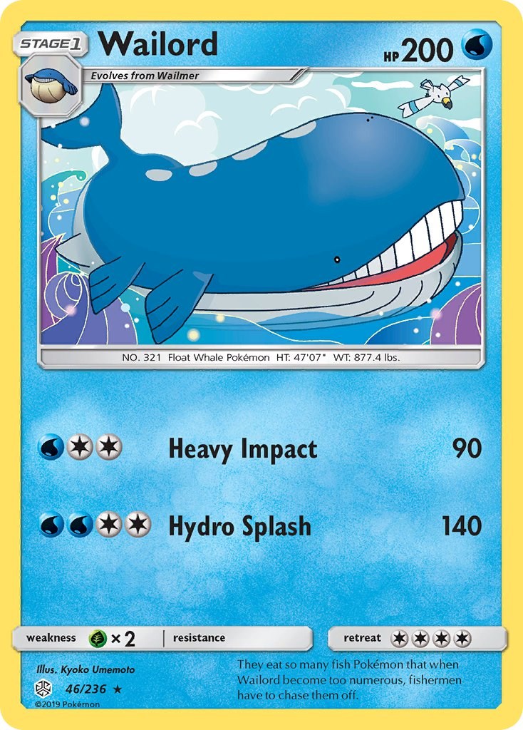 Wailord [46/236] [SM - Cosmic Eclipse] Reverse Holofoil