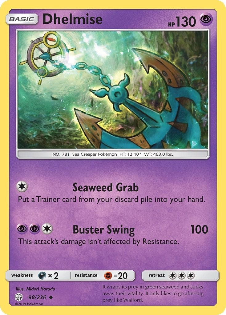 Dhelmise [98/236] [SM - Cosmic Eclipse] Reverse Holofoil