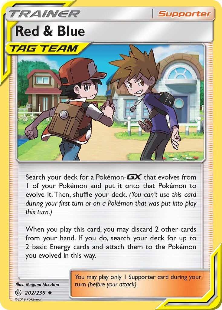 Red & Blue [202/236] [SM - Cosmic Eclipse] Reverse Holofoil