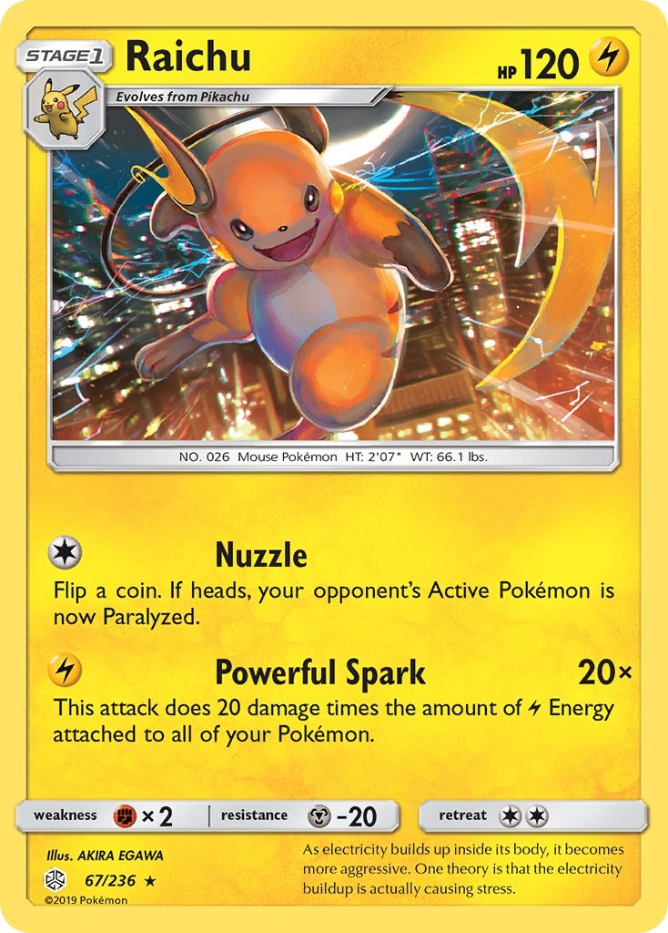Raichu [67/236] [SM - Cosmic Eclipse] Reverse Holofoil