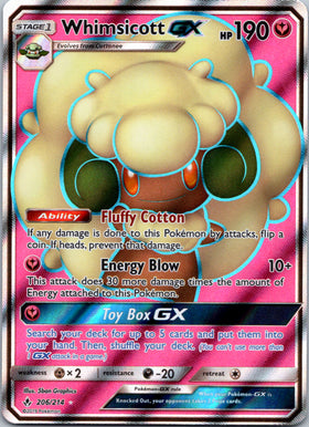 Whimsicott GX (206/214) [Sun & Moon: Unbroken Bonds]
