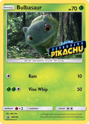 Bulbasaur - SM198 (Detective Pikachu Stamped) [SM198] [SM Promos] Holofoil