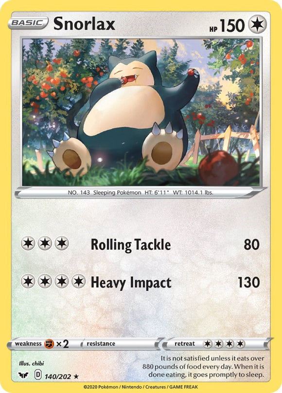 Snorlax (140/202) [SWSH01: Sword & Shield Base Set]