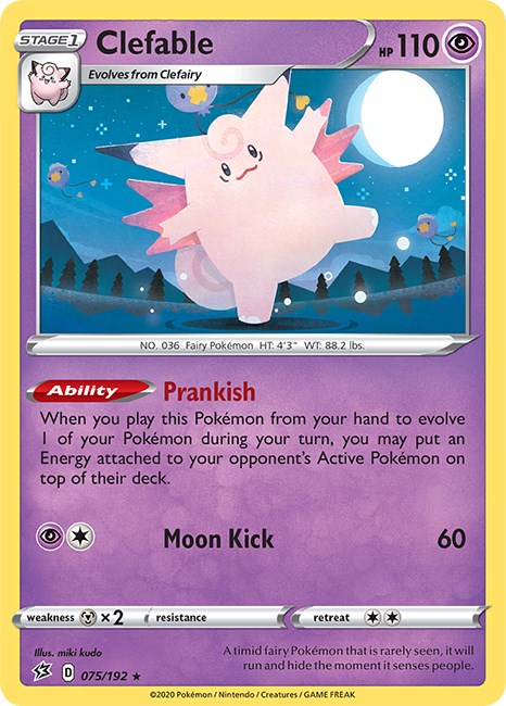 Clefable [075/192] [Rebel Clash] Reverse Holofoil