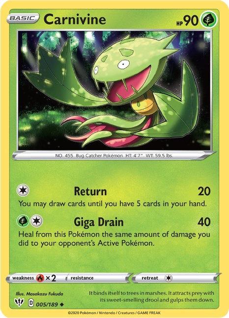 Carnivine [005/189] [Darkness Ablaze] Reverse Holofoil