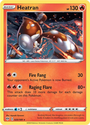 Heatran [025/189] [Darkness Ablaze] Reverse Holofoil