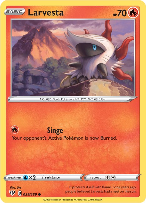 Larvesta [029/189] [Darkness Ablaze] Reverse Holofoil
