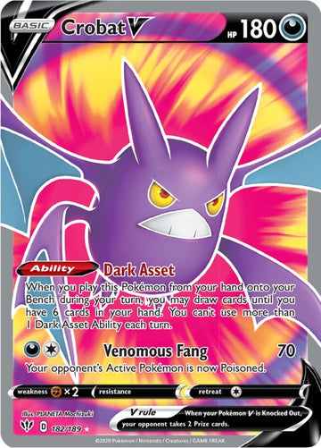 Crobat V (Full Art) (182/189) [SWSH03: Darkness Ablaze]