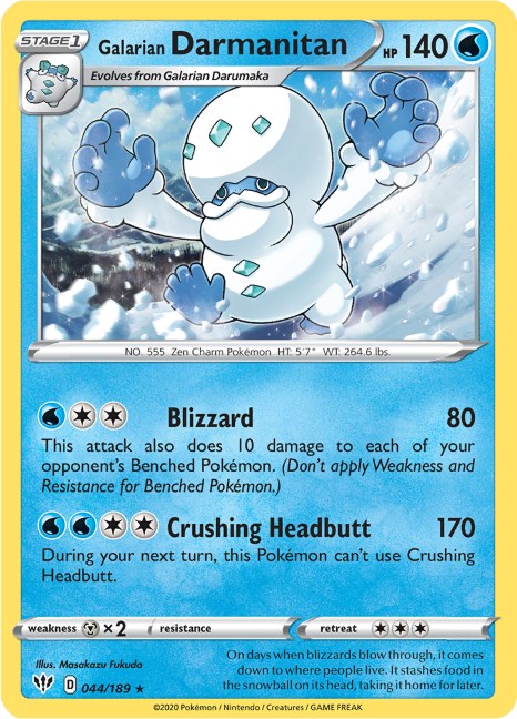 Galarian Darmanitan (44) [044/189] [Darkness Ablaze] Reverse Holofoil