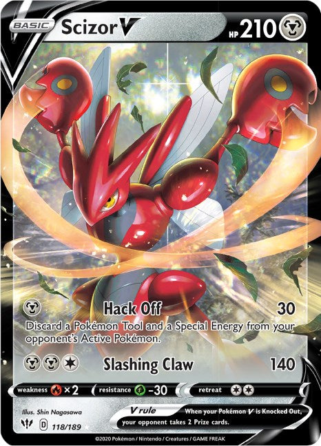 Scizor V (118/189) [SWSH03: Darkness Ablaze]
