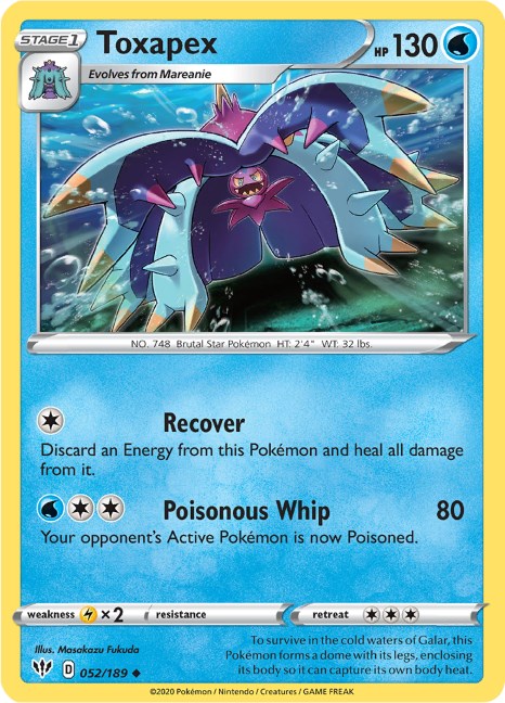 Toxapex [052/189] [Darkness Ablaze] Reverse Holofoil