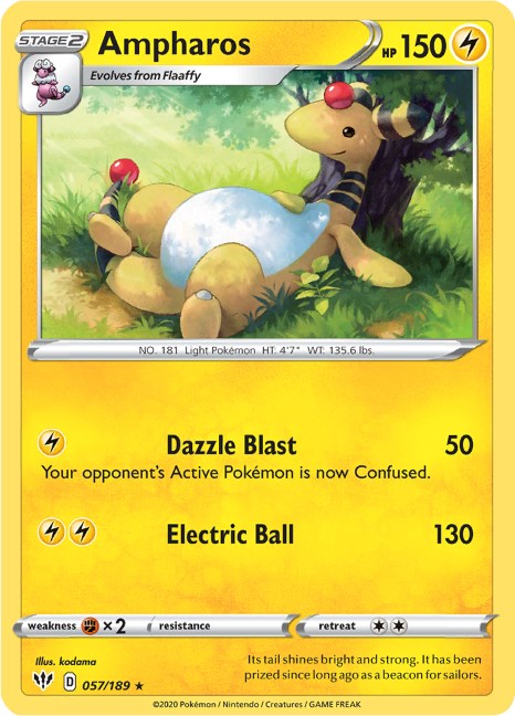 Ampharos [057/189] [Darkness Ablaze] Reverse Holofoil