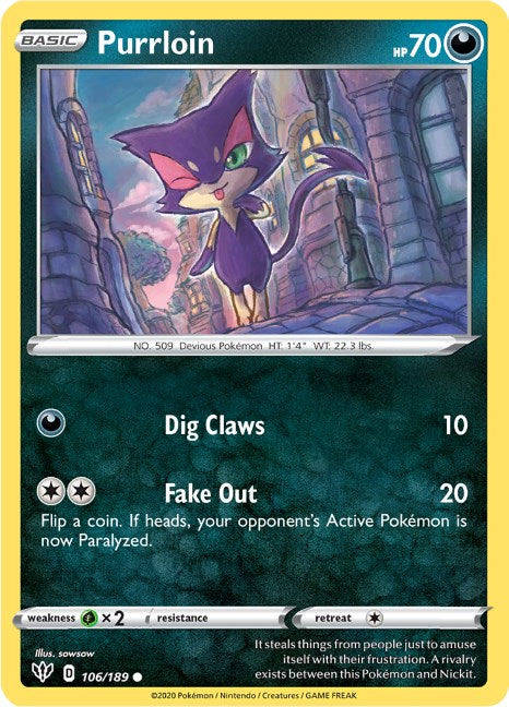 Purrloin [106/189] [Darkness Ablaze] Reverse Holofoil