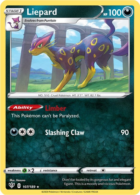 Liepard [107/189] [Darkness Ablaze] Reverse Holofoil