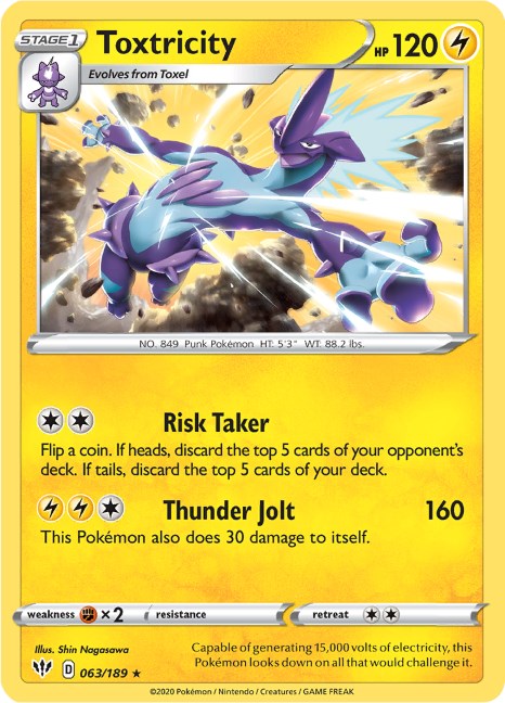 Toxtricity [063/189] [Darkness Ablaze] Reverse Holofoil