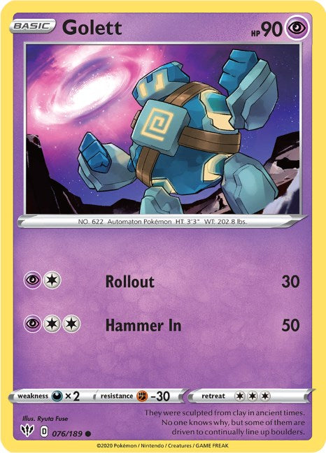 Golett [076/189] [Darkness Ablaze] Reverse Holofoil
