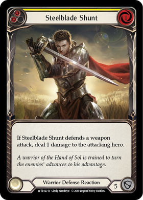 Steelblade Shunt (Yellow) [WTR127] Unlimited Rainbow Foil