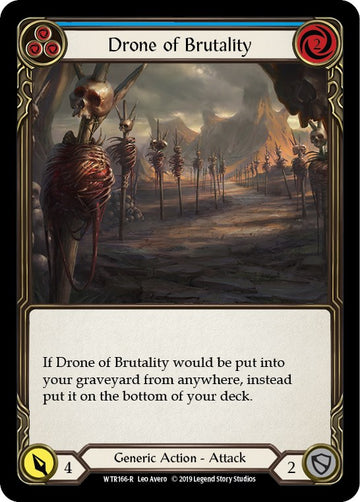 Drone of Brutality (Blue) [WTR166] [Welcome to Rathe] 1st Edition Normal