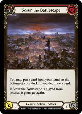 Scour the Battlescape (Red) [WTR194] [Welcome to Rathe] Unlimited Edition Rainbow Foil
