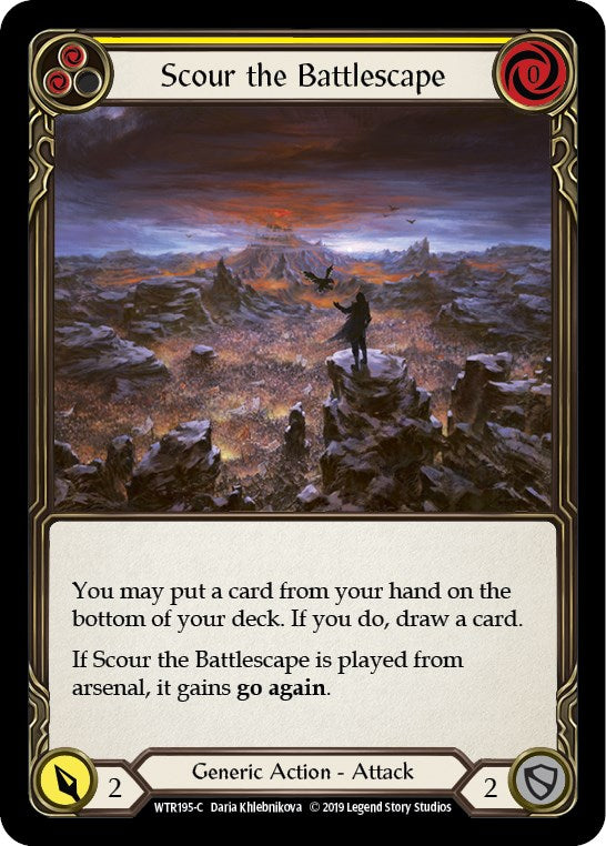 Scour the Battlescape (Yellow) [WTR195] [Welcome to Rathe] Unlimited Edition Rainbow Foil