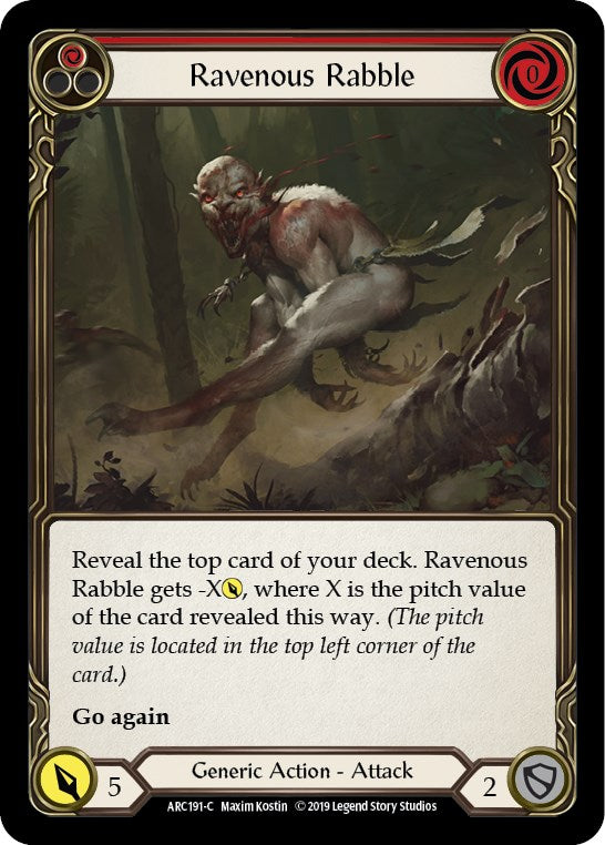 Ravenous Rabble (Red) [ARC191] Unlimited Rainbow Foil