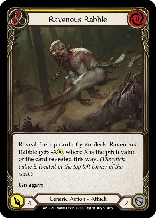 Ravenous Rabble (Yellow) [ARC192-C] 1st Edition Normal