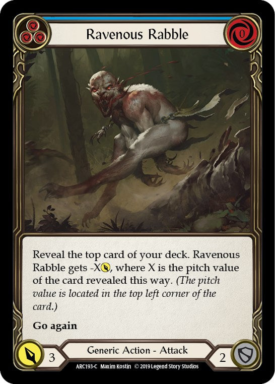 Ravenous Rabble (Blue) [ARC193-C] 1st Edition Normal