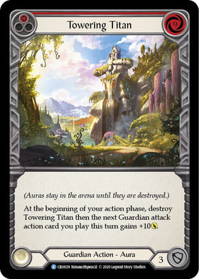 Towering Titan (Red) [CRU029] [Crucible of War] Unlimited Edition Rainbow Foil