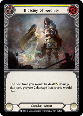 Blessing of Serenity (Yellow) (Rainbow Foil) [CRU042-RF] Unlimited Rainbow Foil