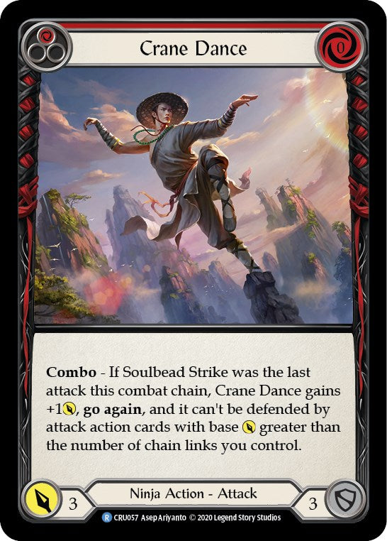 Crane Dance (Red) (Rainbow Foil) [CRU057-RF] Unlimited Rainbow Foil