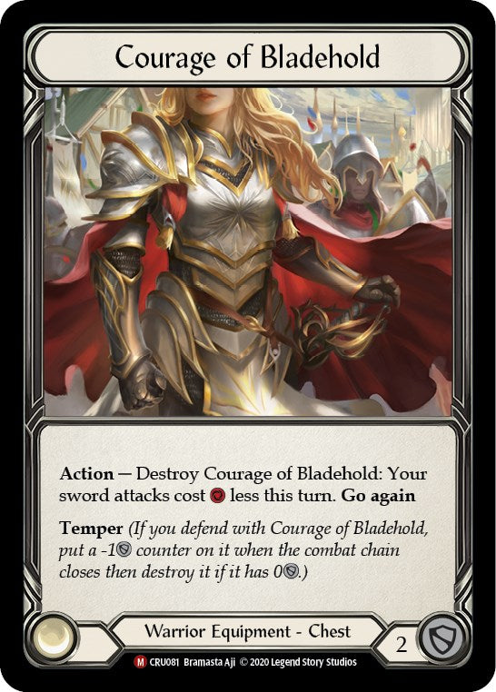 Courage of Bladehold (Rainbow Foil) [CRU081-RF] Unlimited Rainbow Foil