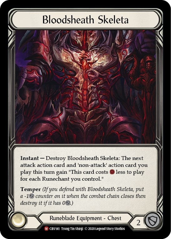 Bloodsheath Skeleta (Rainbow Foil) [CRU141-RF] Unlimited Rainbow Foil